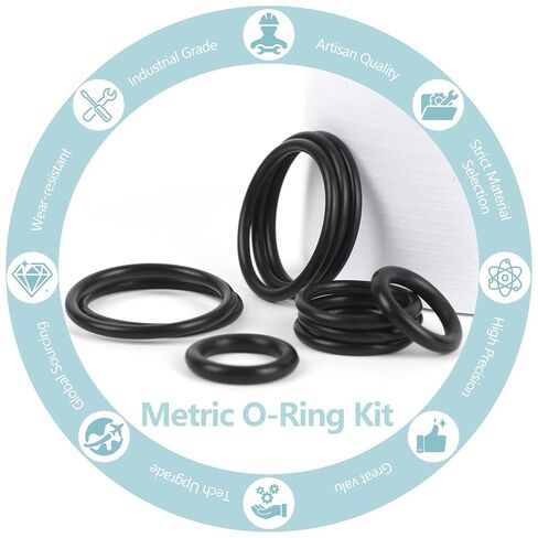 1020 Pcs O Ring Kit,20 Sizes Rubber O-Rings & Rings Assortment w/Case & Labels,for Auto,Faucet,Plumbing,Air/Gas Sealing,Hose Gasket & Hose O Ring–Ind.Grade,Fuel/Oil Resistant,High Temp in Kuwait
