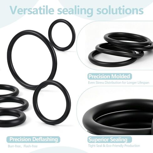 1020 Pcs O Ring Kit,20 Sizes Rubber O-Rings & Rings Assortment w/Case & Labels,for Auto,Faucet,Plumbing,Air/Gas Sealing,Hose Gasket & Hose O Ring–Ind.Grade,Fuel/Oil Resistant,High Temp in Kuwait