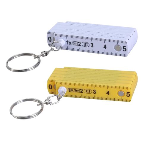 Small Folding Ruler Keychain 50cm 10 Fold Ruler Keyring Hand Travel Ruler Upgrades for Active Measurements in Kuwait