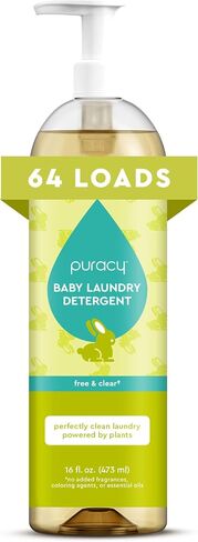 Puracy Laundry Detergent Pods with 2 Bio-Powered Enzymes, Free and Clear for Sensitive Skin, Non Toxic Richly Concentrated Washing Detergent Pods, 32 Ct in Saudi Arabia