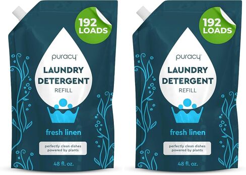 Puracy Laundry Detergent Pods with 2 Bio-Powered Enzymes, Free and Clear for Sensitive Skin, Non Toxic Richly Concentrated Washing Detergent Pods, 32 Ct in Saudi Arabia