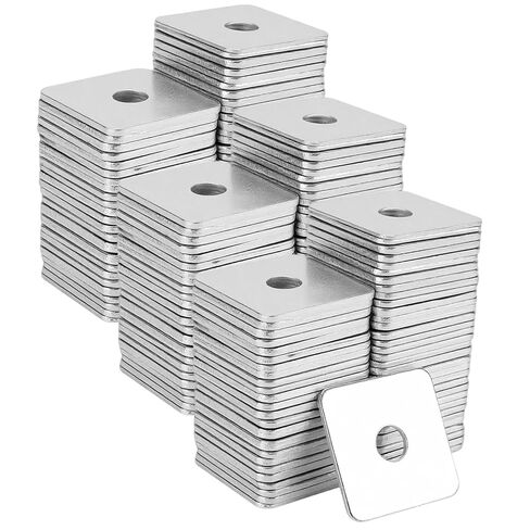 SHEUTSAN Square Washers Plate, 1/2 Inch ID, 2x2 Inch OD, 1/8 Inch Thickness, 60 Pieces in Kuwait