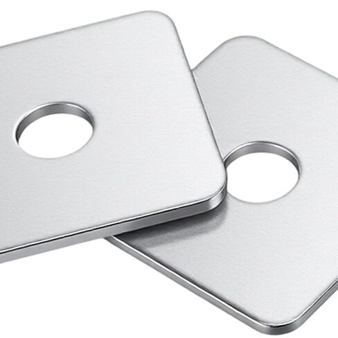 SHEUTSAN Square Washers Plate, 1/2 Inch ID, 2x2 Inch OD, 1/8 Inch Thickness, 60 Pieces in Kuwait