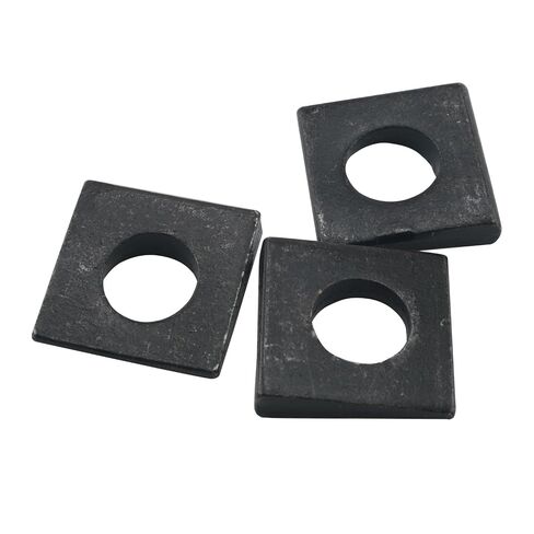 10PCS 1/2 Inch Black Square Bevelled Washer 1-1/8 x 1-1/8 inch Wedge Washers Metal Shims for Leveling Carbon Steel Galvanized 2mm to 6.6mm Thick for Shim Leveling in Kuwait