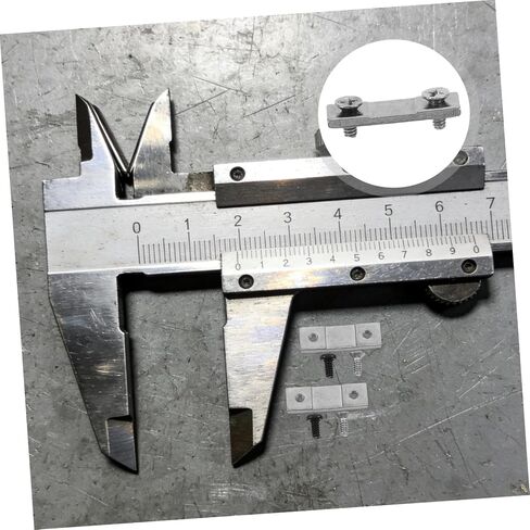 SHERCHPRY 10 Sets Universal Caliper End Plates with 9 Mm Hole Spacing, Metal Single Clamp Plates for Digital Calipers, Includes Screws, Quick Replacement Accessory for Machinist Tool in Kuwait