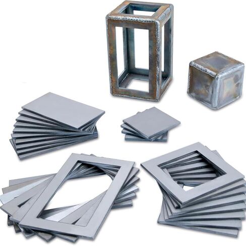 Beginner Set Sturdy Easy to Use Test Piece Square And Rectangle Plates for Beginners Enthusiasts, 24pcs in Kuwait