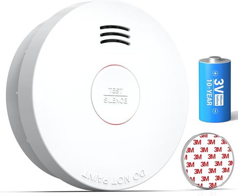 SITERWELL Smoke Detector, Smoke Detector 10 Year Battery with Photoelectric Sensor, Fire Alarm with Low Battery and Fault Warning for House and Bedroom, UL217 Listed, GS525A (4 Packs) in Saudi Arabia