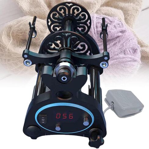 Electric Wire Wringer with Foot Switch, Household Digital Display Electric Wheel, Automatic Rotating Wheel, with 3 Spools, Forward and Reverse,C (A) in Kuwait