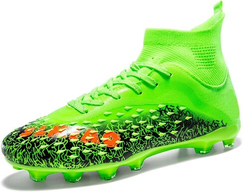 Boys Football Cleats High-Tops Football Shoes for Kids Soccer Cleats Professional Athletic Training Soccer Shoes in Kuwait
