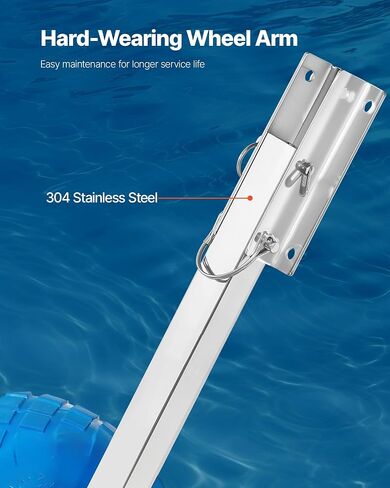 VEVOR Boat Launching Wheels, Aluminium Alloy Transom Wheel with Inflatable Rubber Tires, Folding Launch Wheels with 4 Quick Release Pin, Fit 13ft and 14.7 ft Inflatable Fishing Boat in Kuwait