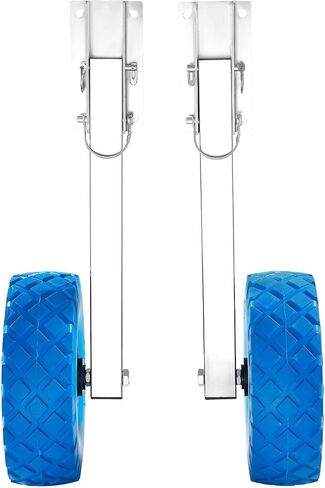 VEVOR Boat Launching Wheels, Aluminium Alloy Transom Wheel with Inflatable Rubber Tires, Folding Launch Wheels with 4 Quick Release Pin, Fit 13ft and 14.7 ft Inflatable Fishing Boat in Kuwait