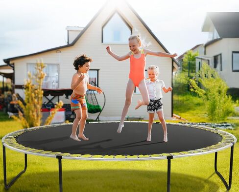 VEVOR Replacement Trampoline Mat, Jumping Mat Fits 12/13/14/15 ft Frame, Universal Jumping Round Trampoline, UV-Resistant Mat with Spring Tool & 72/80/92 V-Rings, Fit 5.5"/6.5"/7" Spring Length in Saudi Arabia