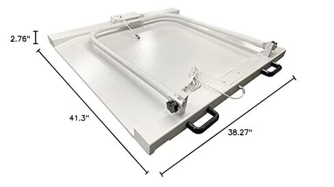 VisionTechShop MVW1 Heavy Duty Wheelchair Scale Platform 1000lb x 0.5lb / 500kg x 0.2kg, Intergrated Foldable Handle and Wheels for Easy Portability, Large LCD Display with Backlight - 1 Piece in Kuwait