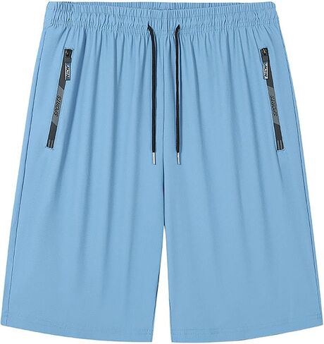 Gym Shorts for Men Lightweight Quick Dry Athletic Shorts 5 Inch Inseam Running Training Drawstring Elastic Waist in Kuwait