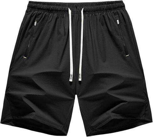 Gym Shorts for Men Lightweight Quick Dry Athletic Shorts 5 Inch Inseam Running Training Drawstring Elastic Waist in Kuwait