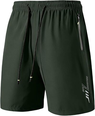 Gym Shorts for Men Lightweight Quick Dry Athletic Shorts 5 Inch Inseam Running Training Drawstring Elastic Waist in Kuwait