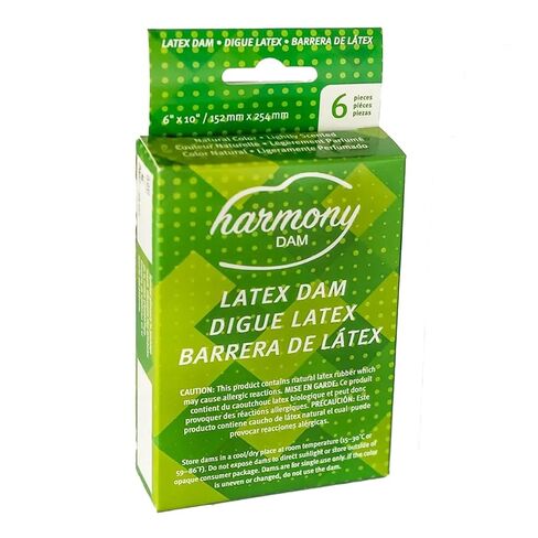 Harmony® Polyisoprene Non-Latex Oral Dams, Box of 6 – The Only FDA Approved Non-Latex Dental Dams for STI Protection & Oral Wellness – Allergy-Safe & Medical Grade in Saudi Arabia
