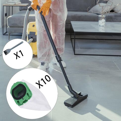10Pcs Handheld Vacuum Cleaner Bags Non Woven Resuable Vacuum Bags for VK135 Handheld Vacuum Cleaner Accs in Kuwait