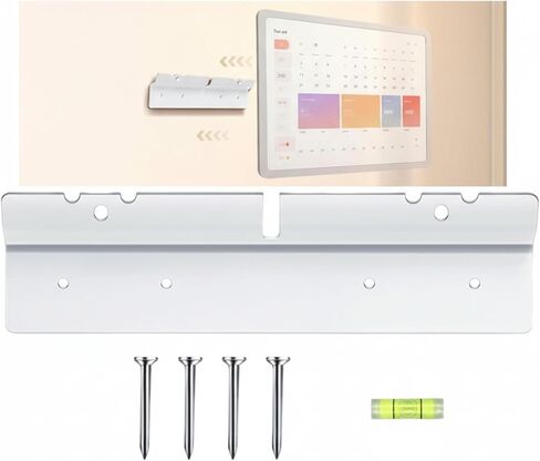 متوافق مع مجموعة أدوات التثبيت على الحائط Skylight Calendar مقاس 15 بوصة (الجيل 1 فقط)، تركيب بدون مسامير وبدون حفر، يتضمن 4 أظافر ومستوى صغير، حامل جدار جاف خالي من التلف (6.28 × 1.77 بوصة) in Kuwait