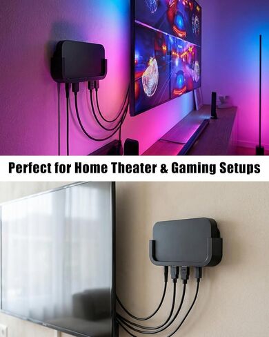 حامل حائط مناسب لصندوق مزامنة Philips Hue Play Sync 8K، حامل صندوق مع مجموعة براغي، حامل تثبيت على الحائط موفر للمساحة in Kuwait