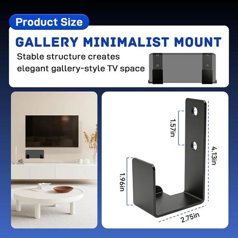 Wall Mount for Samsung One Connect Box Compatible with Frame TV LS03AA LS03BA LS03DA LS03FA Black Porcelain Enamel 3mm 2 Pack in Kuwait