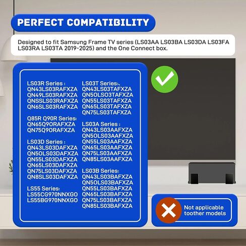 Wall Mount for Samsung One Connect Box Compatible with Frame TV LS03AA LS03BA LS03DA LS03FA Black Porcelain Enamel 3mm 2 Pack in Kuwait