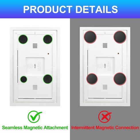 Magnetic Mount for Skylight Calendar 15 Inch(Gen 1.0) - Black | 3 Pcs Rubber-Coated Magnetic Screws + 1 Pcs Foam Pad | Scratch-Free Fridge Mount | Tool-Free Install in Kuwait