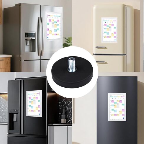 Magnetic Mount for Skylight Calendar 15 Inch(Gen 1.0) - Black | 3 Pcs Rubber-Coated Magnetic Screws + 1 Pcs Foam Pad | Scratch-Free Fridge Mount | Tool-Free Install in Kuwait