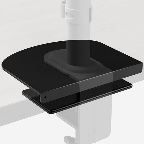 Steel Monitor Mount Reinforcement Plate for Thin, Glass and Other Fragile Tabletop, Steel Desk Protector Bracket Kit with Anti-Slip Pads, Fits Most Monitor Stand C Clamp Installation, Black in Kuwait