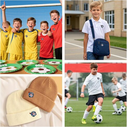 2026 Soccer Cup Badge Pin, Premium Weighted Zinc Alloy, Shiny Enamel, Gift Memorabilia for Soccer Fans & Match Day Decor, 10 Pcs in Kuwait