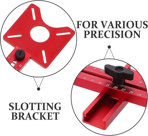 SHINEOFI Router Milling Bracket with Base for Woodworking, Aluminum Alloy Wear-resistant Router Guiding Supply, Enhances Stability for Precise Woodworking Slotting and Edge Routing in Kuwait