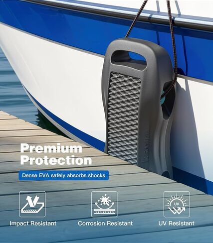 Boat Fenders Boat Bumpers for Docking, 2-Pack Marine Grade EVA Flat Fenders for Boat, 22.5" Large Size No-Inflation Boat Fenders for Pontoon, Bass, Jet Ski, Fishing Boat, Jon Boat in Kuwait