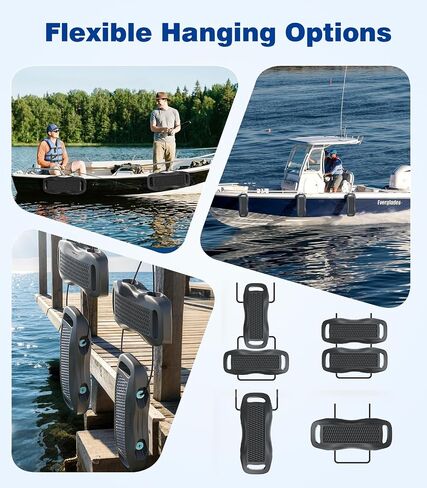 Boat Fenders Boat Bumpers for Docking, 2-Pack Marine Grade EVA Flat Fenders for Boat, 22.5" Large Size No-Inflation Boat Fenders for Pontoon, Bass, Jet Ski, Fishing Boat, Jon Boat in Kuwait