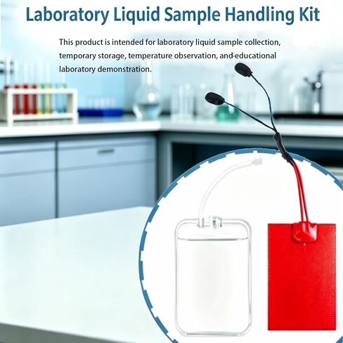 Laboratory Liquid Sample Handling Kit, Includes Storage Bag, Temperature Strip, Heating Pad and Sample Transfer Syringe, for Laboratory Testing Use Only in Kuwait