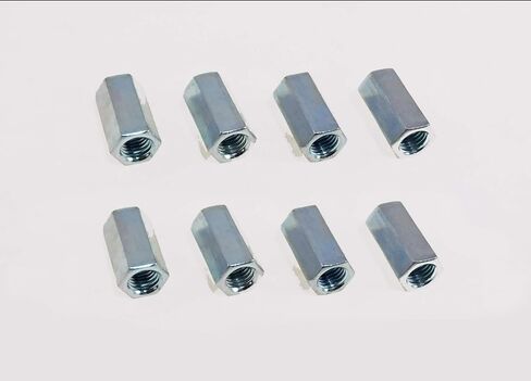 8 Pack 5/16-24 X 7/8" Long Fine Thread Hex Coupling Nut with Zinc Plate in Kuwait