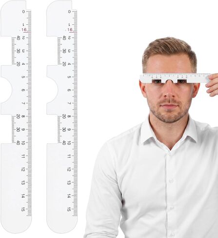 4 Pcs PD Ruler for Eyeglasses, Pupillary Distance Ruler Ideal for Ordering Glasses Online (White) in Kuwait