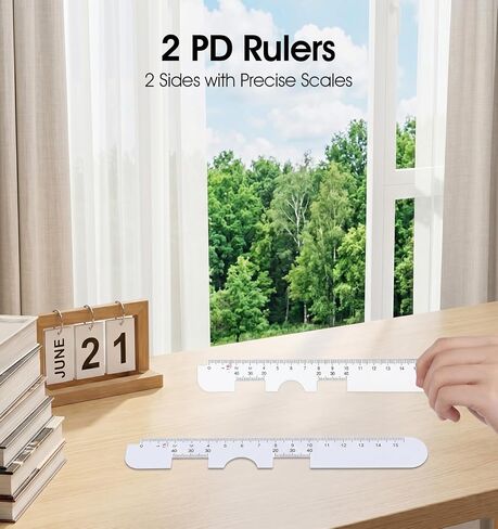 4 Pcs PD Ruler for Eyeglasses, Pupillary Distance Ruler Ideal for Ordering Glasses Online (White) in Kuwait