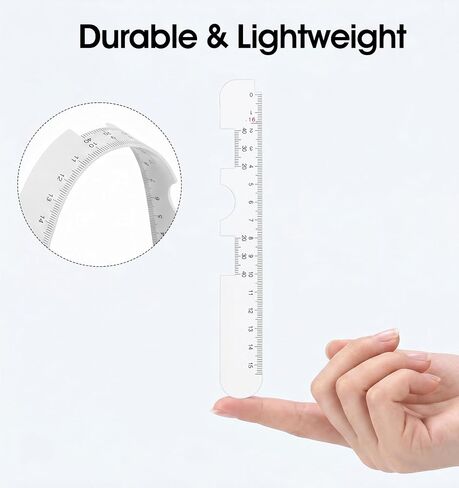 4 Pcs PD Ruler for Eyeglasses, Pupillary Distance Ruler Ideal for Ordering Glasses Online (White) in Kuwait