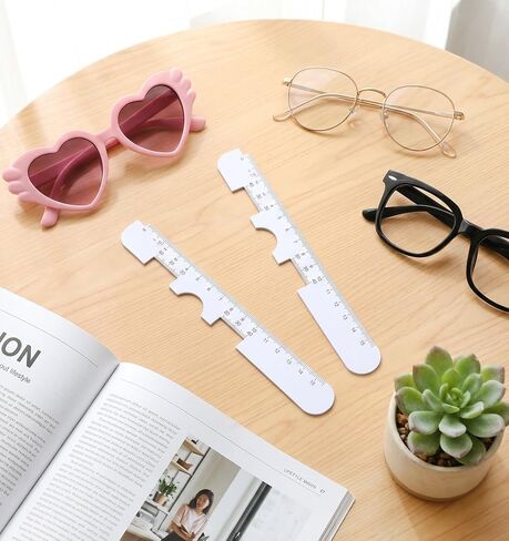 4 Pcs PD Ruler for Eyeglasses, Pupillary Distance Ruler Ideal for Ordering Glasses Online (White) in Kuwait