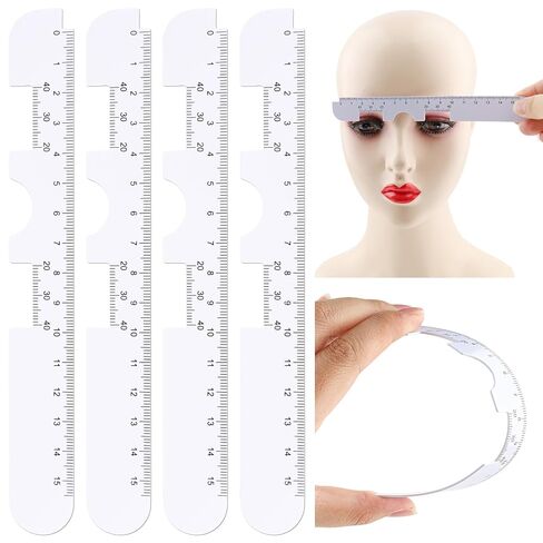 4 قطع مسطرة PD للنظارات، أداة قياس مسافة الحدقة، مسطرة مقياس الحدقة البيضاء من PVC لطلب النظارات عبر الإنترنت، ملحقات العناية بالعين in Kuwait