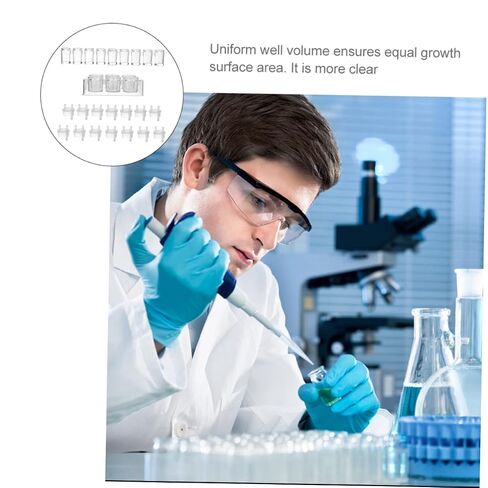 Plastic Lab Spot Plate Non-Surface Treated Plates Chemical Reaction Board Flat Bottoms for Scientific Experiments Made of Plastic in Kuwait