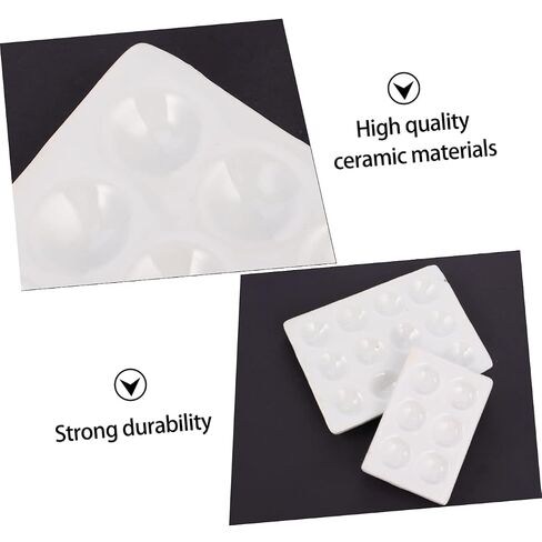 4pcs Porcelain Plate and Chemical Reaction Board for Lab Use and Easy to Clean Experiment Plate for Chemistry Classes and Experiments in Kuwait