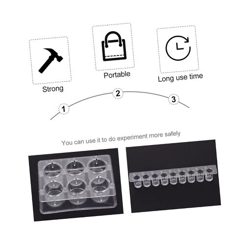 17pcs Multifunctional Well Plate Plastic Reaction Board for Chemistry Molds Polycarbonate Porous Experiment Accessory in Kuwait