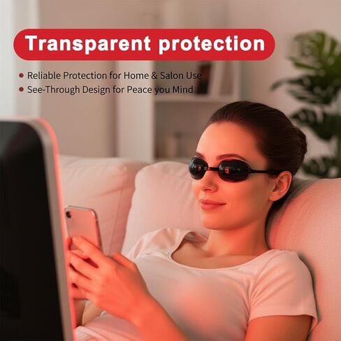 نظارات تسمير البشرة، 4 قطع من نظارات تغطية العين، نظارات تسمير البشرة بعدسات شفافة من البولي فينيل كلوريد للحمامات الشمسية والتسمير الداخلي، مقاس قابل للتعديل، تتضمن حقيبتين للتخزين وقطعتي قماش للتنظيف in Kuwait