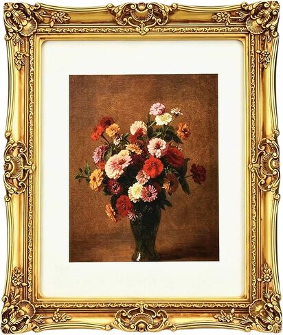 6X8 Vintage Picture Frame, Ornate Gold Baroque Antique Style with Glass Front, 6 X 8 Photo Frame for Tabletop Wall Hanging Display in Kuwait