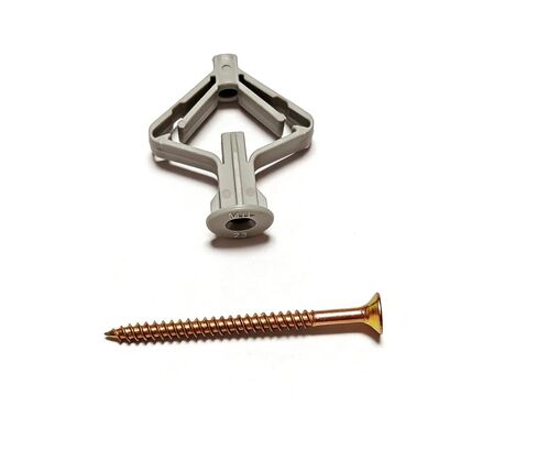 M8*50 Plastic Butterfly Drywall Anchors with Screws, Heavy Duty Wall Anchors for Drywall, Toggle Anchors for Hanging Pictures, Shelves, Cabinets, Assortment Kit for Hollow Wall Mounting （50 Set） in Kuwait