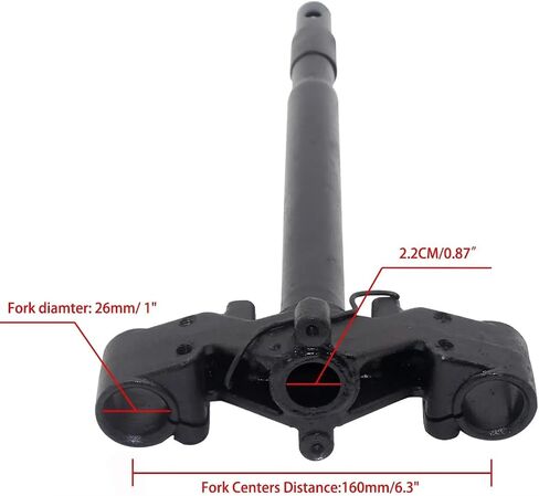 Motorcycle parts GY6 50CC Scooter Triple Tree Front End Steering Fork Stem for Moped for Taotao 50cc in Kuwait