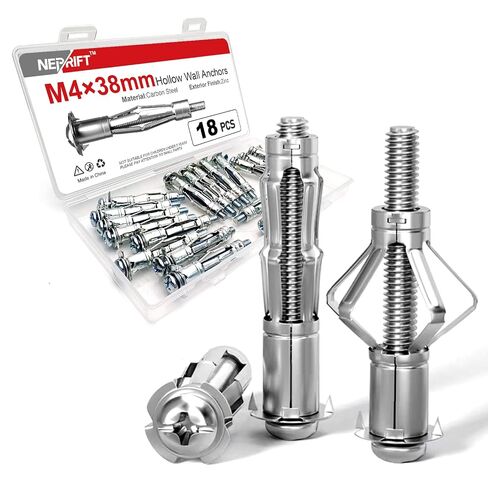 12Pcs M6 x 52mm Hollow Wall Anchors, Metal Molly Bolts with Screws for Drywall, Plasterboard & Panels in Saudi Arabia