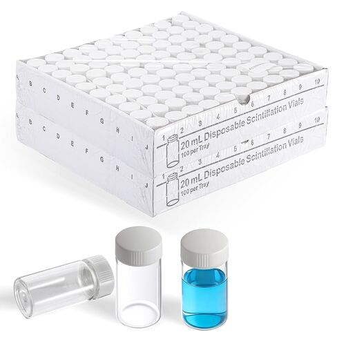 20 mL Scintillation Vials, 500 Pieces, Borosilicate Glass with 22-400 Screw Caps & Aluminum Liners, Leak-Resistant Lab Sample Vials in Kuwait
