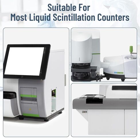 20 mL Liquid Scintillation Vials, HDPE, 100 PCS Sample Vials, 22-400 Polypropylene Screw Caps with Aluminum Foil Liner, for Lab School in Kuwait